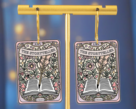 Storyteller Tarot Card Bookish Earrings