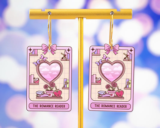 Romance Reader Tarot Card Bookish Earrings