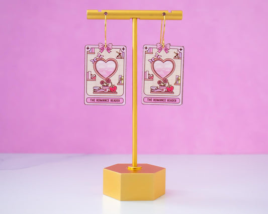 Romance Reader Tarot Card Bookish Earrings