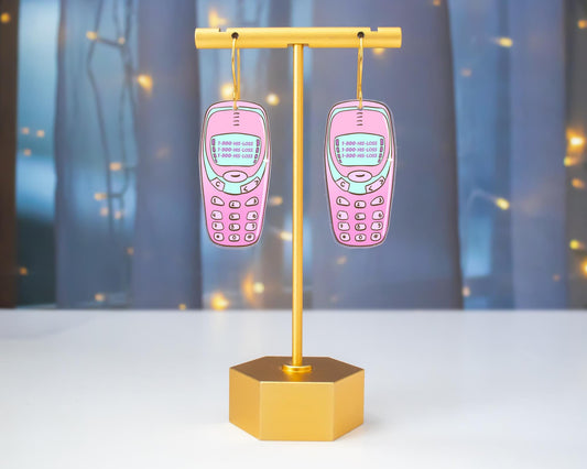 Anti-Valentines His Loss Retro Cellphone Earrings