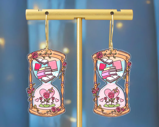 Romance Bookish Hourglass Earrings