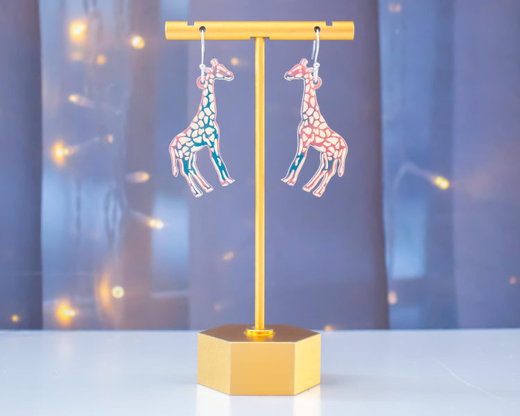 Holographic Giraffe Earrings