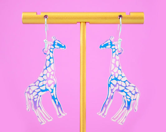 Holographic Giraffe Earrings