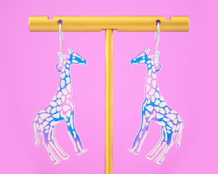 Holographic Giraffe Earrings