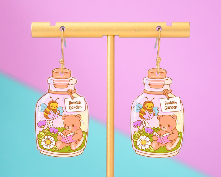 Spring Bookish Garden Earrings