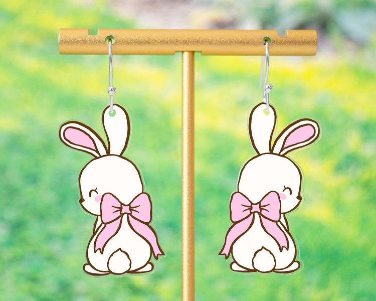 Bow Bunny Easter Earrings