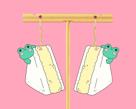 Frog Egg Salad Sandwich Earrings