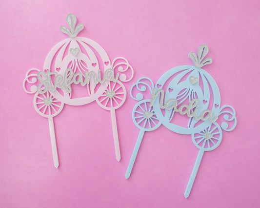 Custom Princess Carriage Cake Topper