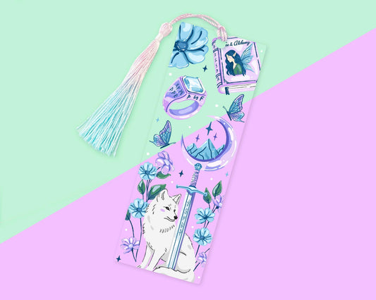 Romantasy Wolf Acrylic Bookmark