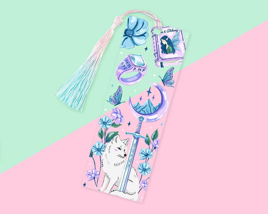 Romantasy Wolf Acrylic Bookmark