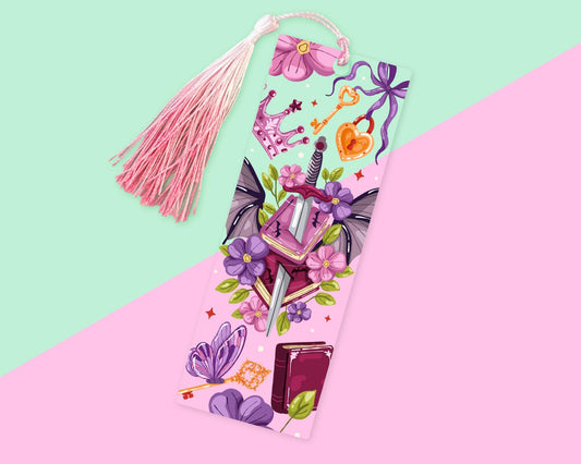 Romantasy Dragon Acrylic Bookmark