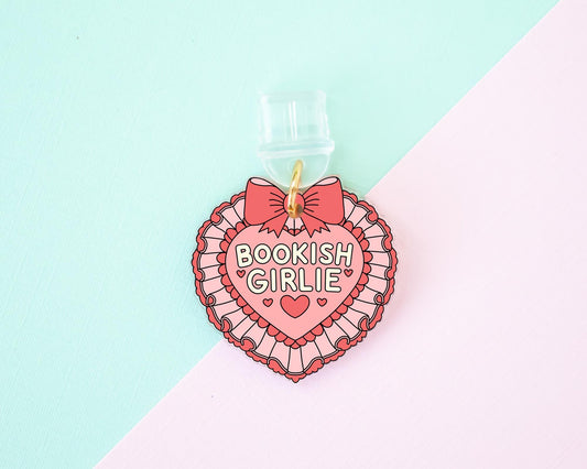 Bookish Girlie E-Reader Charm, Dust Plug Phone Charm