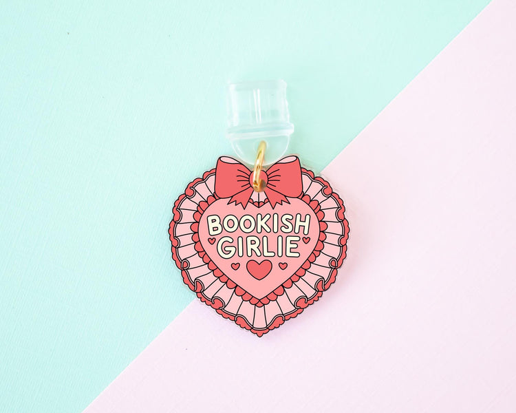 Bookish Girlie E-Reader Charm, Dust Plug Phone Charm