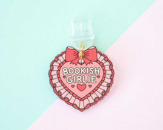 Bookish Girlie E-Reader Charm, Dust Plug Phone Charm