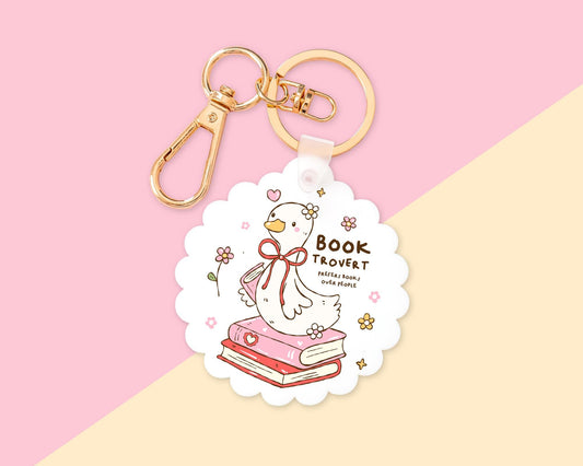 Goose Books Key Chain With Clip
