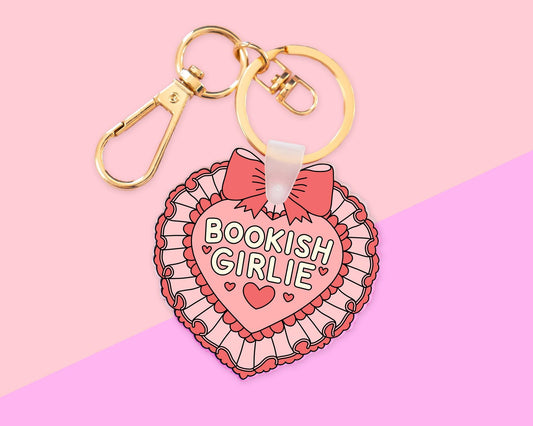 Bookish Girlie Key Chain With Clip