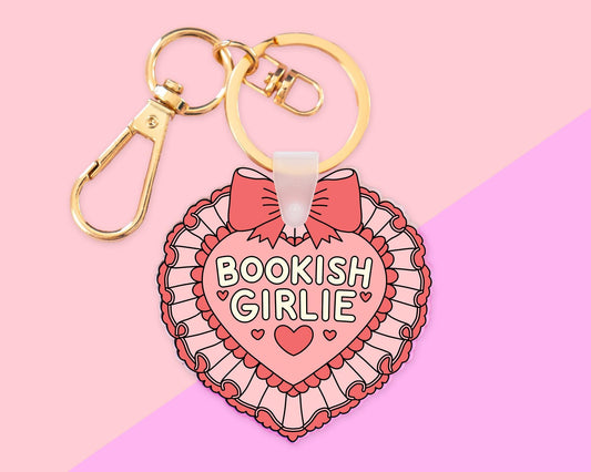 Bookish Girlie Key Chain With Clip