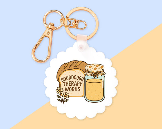 Sourdough Starter Key Chain With Clip