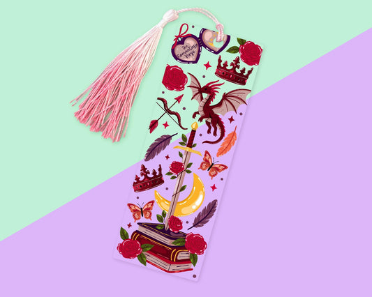 Dark Romance Dragon Acrylic Bookmark