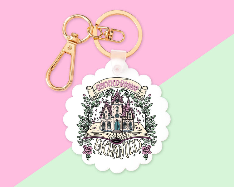 Banned Books Key Chain With Clip