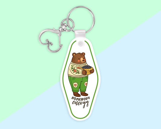 Funny Homebody Key Chain With Clip