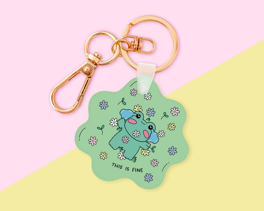 Anxiety Frog Key Chain With Clip