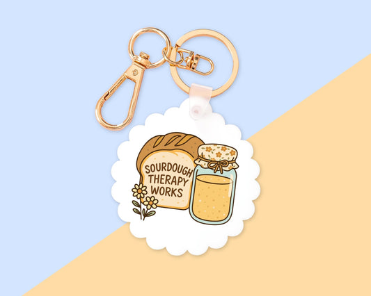 Sourdough Starter Key Chain With Clip