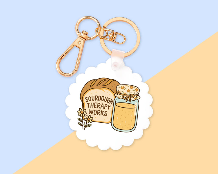 Sourdough Starter Key Chain With Clip