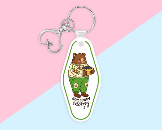 Funny Homebody Key Chain With Clip