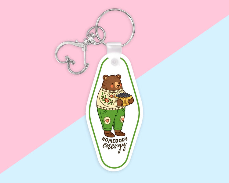 Funny Homebody Key Chain With Clip