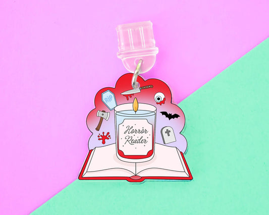 Horror Books E-Reader Charm, Dust Plug Phone Charm