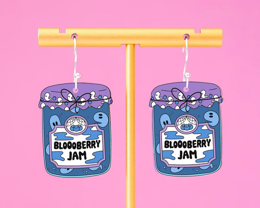Ghost Blooberry Jam Earrings, Halloween Jewelry