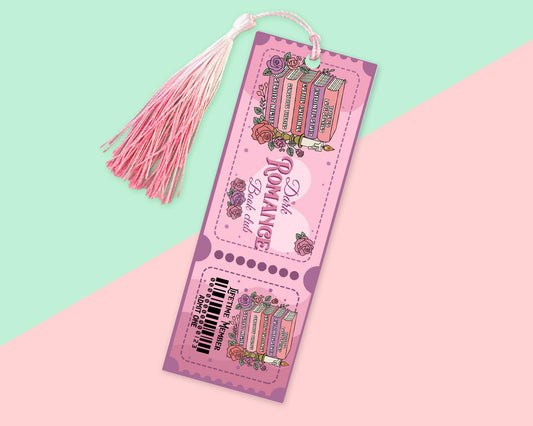 Dark Romance Reader Ticket Acrylic Bookmark