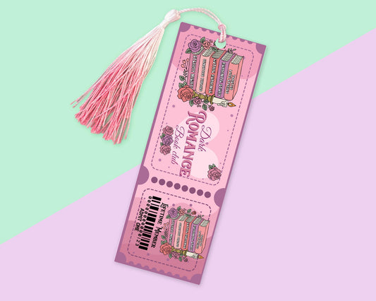 Dark Romance Reader Ticket Acrylic Bookmark