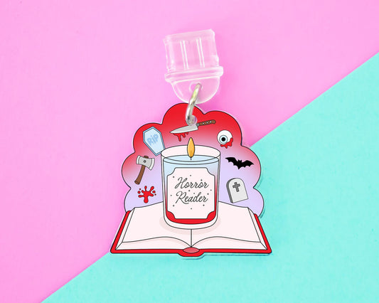 Horror Books E-Reader Charm, Dust Plug Phone Charm