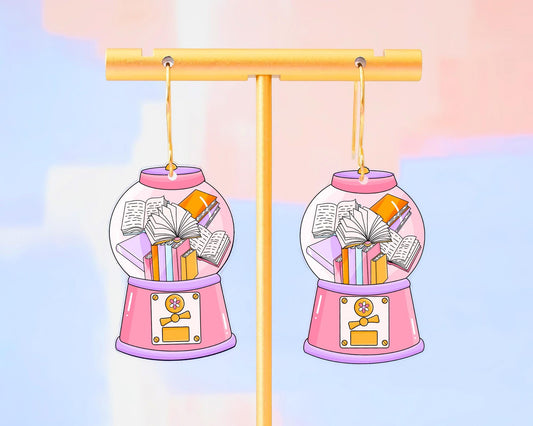 Book Gumball Machine Earrings