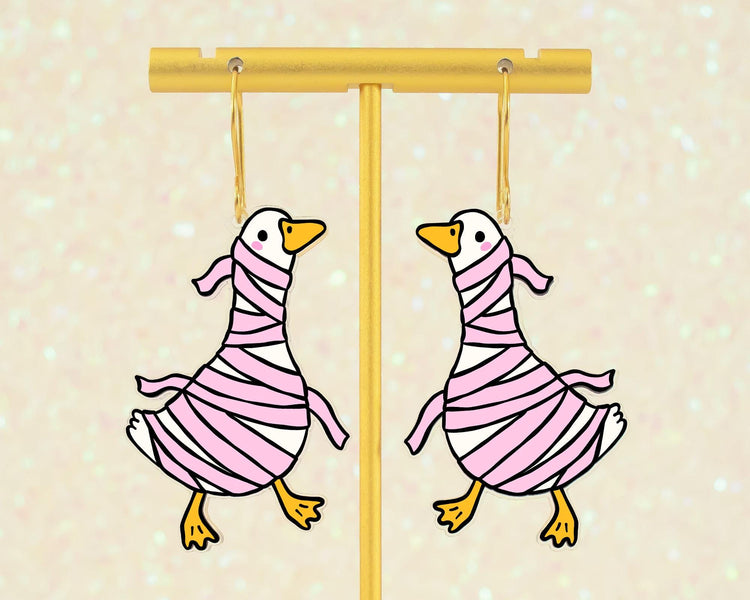 Goose Mummy Halloween Earrings