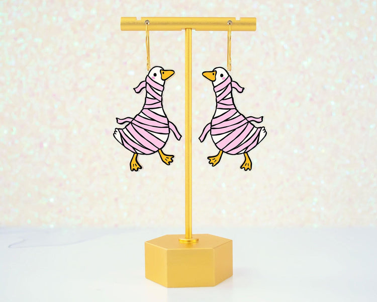 Goose Mummy Halloween Earrings