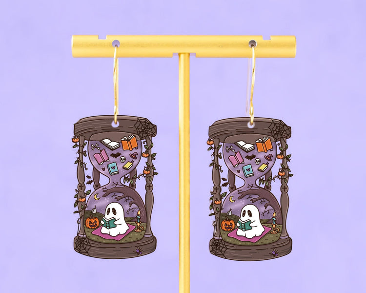 Halloween Bookish Ghost Earrings