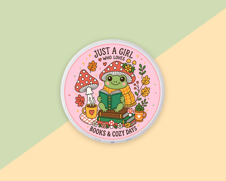 Cozy Frog Reading Phone Grip Magnetic E-Reader Grip For Kindle