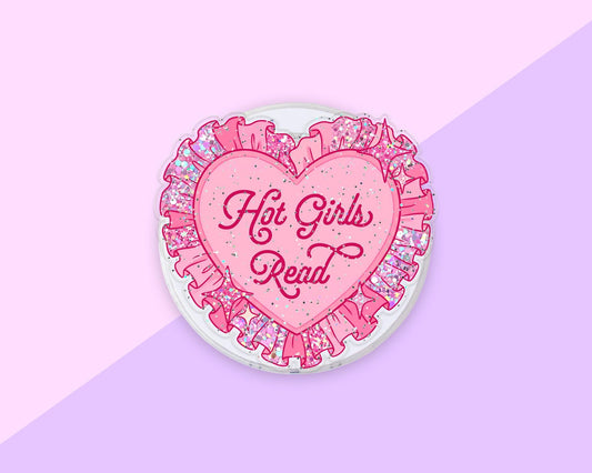 Glitter Hot Girls Read Phone Grip Magnetic E-Reader Grip For Kindle