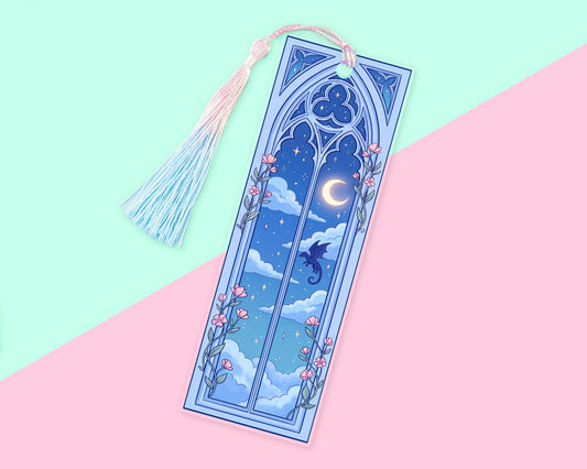Blue Dragon Window Acrylic Bookmark