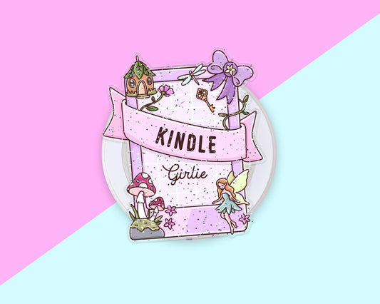 Glitter Kindle Girlie Fairy Phone Grip Magnetic E-Reader Grip For Kindle