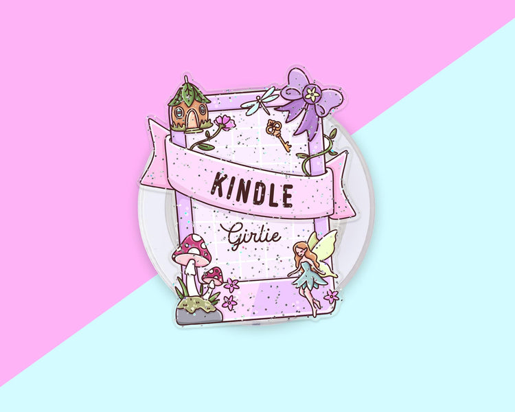 Glitter Kindle Girlie Fairy Phone Grip Magnetic E-Reader Grip For Kindle