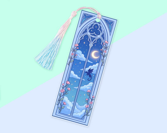 Blue Dragon Window Acrylic Bookmark