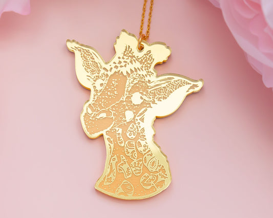Giraffe Gold Mirror Necklace