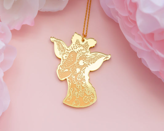 Giraffe Gold Mirror Necklace