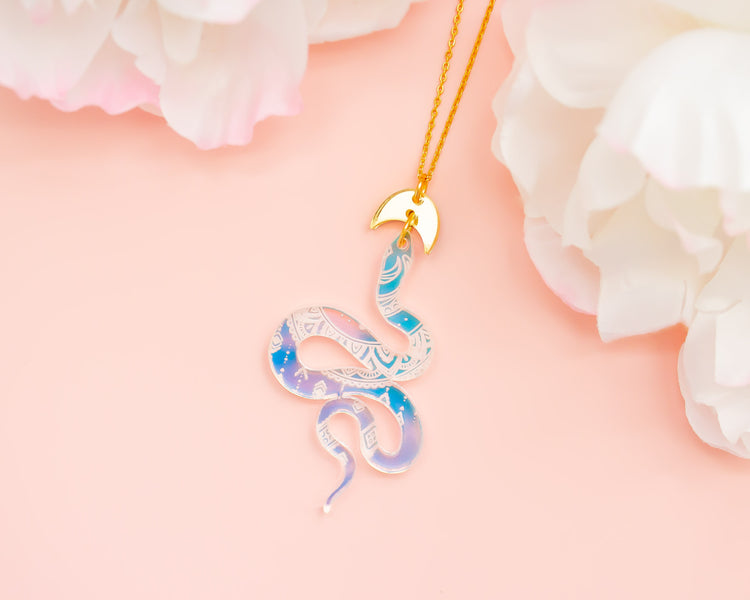 Holographic Snake Necklace