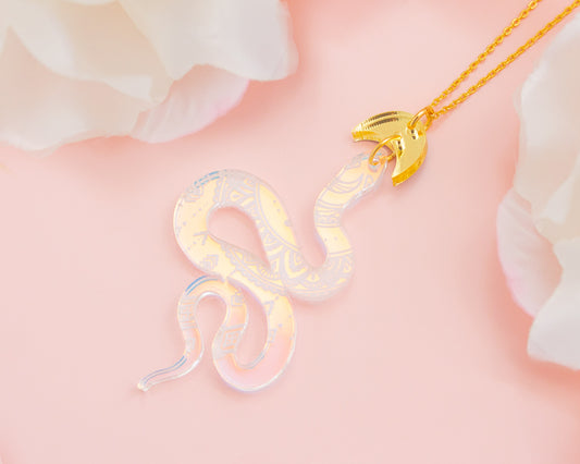 Holographic Snake Necklace