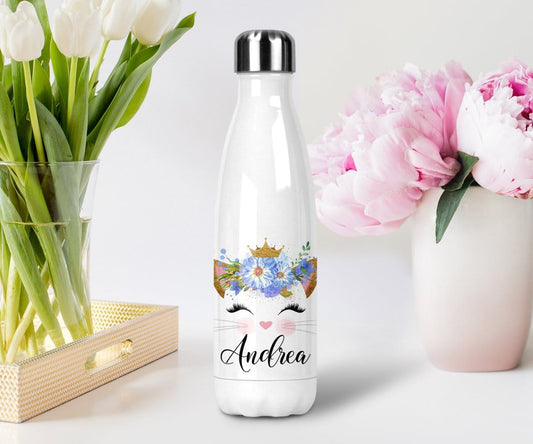 Personalized Cat Lover Gifts Stainless Steel Water Bottle